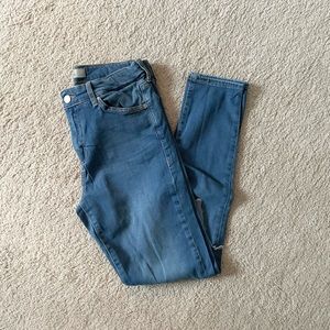 Topshop Moto Leigh Blue Skinny Jeans